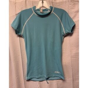 Dakine Hoku Short Sleeve Rashguard Blue Sz Medium T-Shirt Light Weight Tee Swim